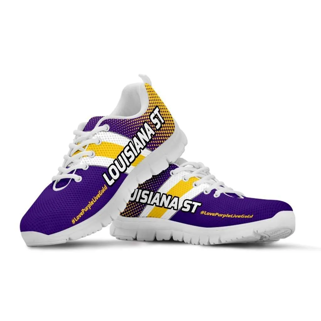 #LovePurpleLiveGold Louisiana St Fan Running Shoes